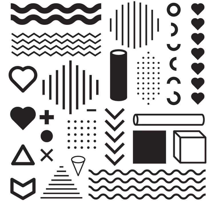 Geometriai formák felfedezése poháralátétek - TenStickers
