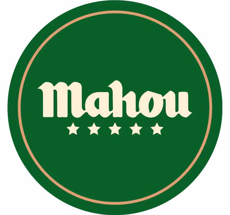 Mahou logó egy terített asztal sör szőnyeg - TenStickers
