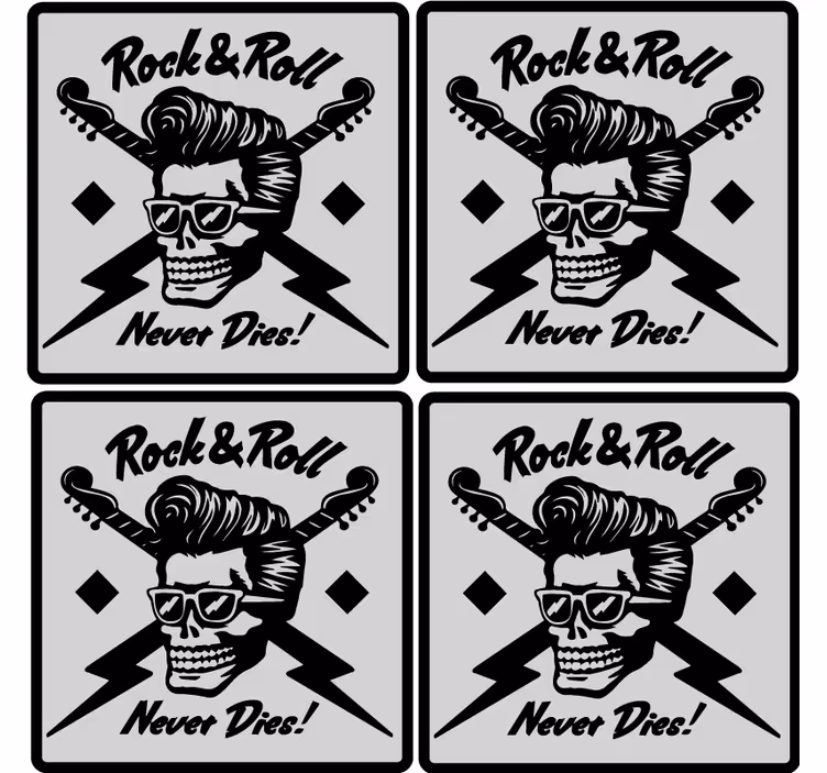 Rock and roll, és soha ne haljon meg a sörszőnyegben - TenStickers