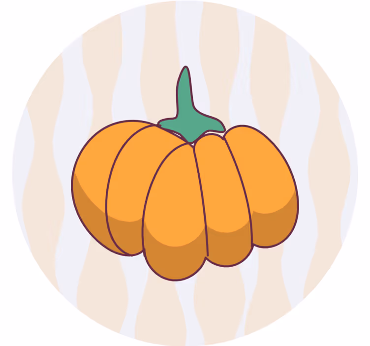 Stilizált tök alakú poháralátétek halloween - TenStickers