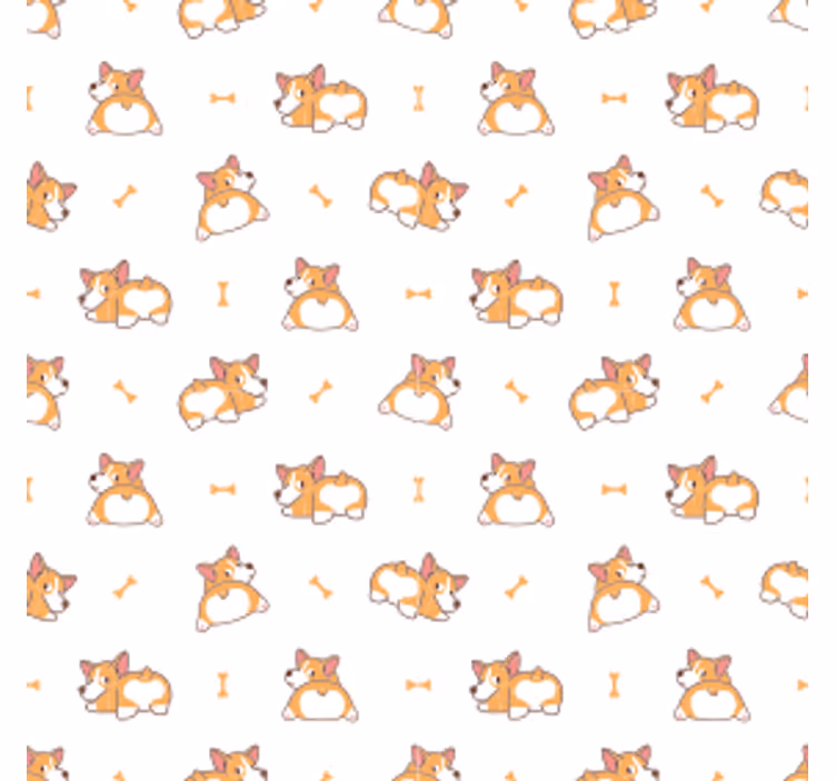 Játékos corgi minta poháralátétek szörnyszülött - TenStickers
