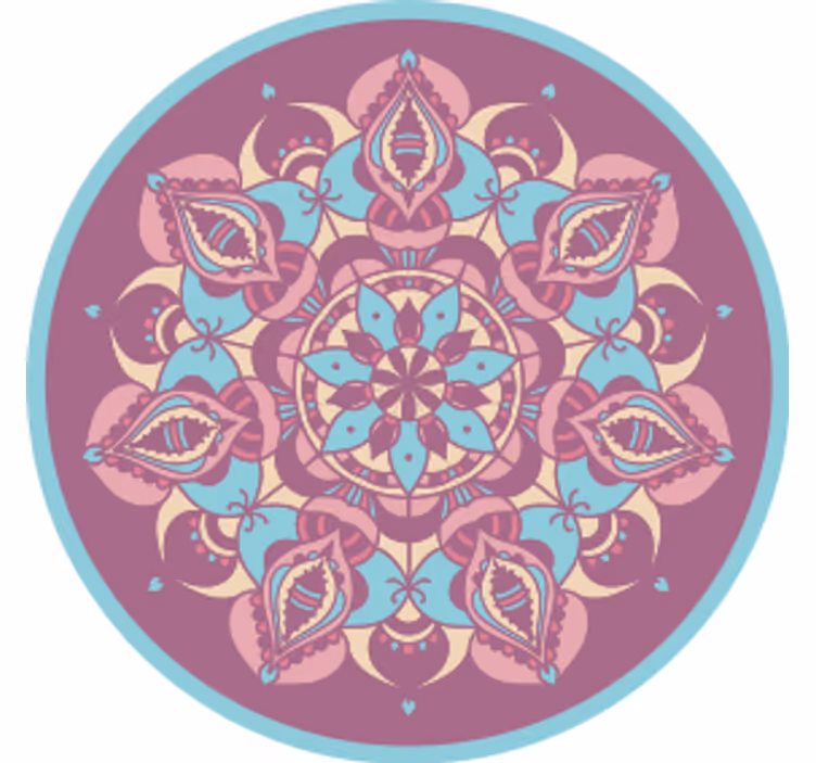 Modern poháralátétek bonyolult virágmandala mintával - TenStickers
