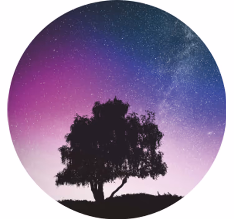 Csillagos Éjszaka fa modern poháralátétek - TenStickers