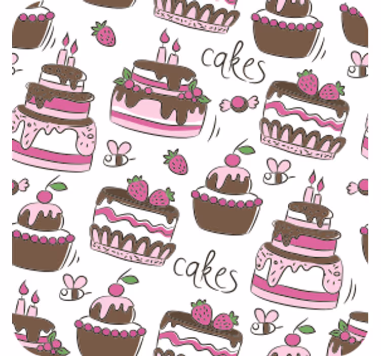 Születésnapi torta minta modern alátét - TenStickers