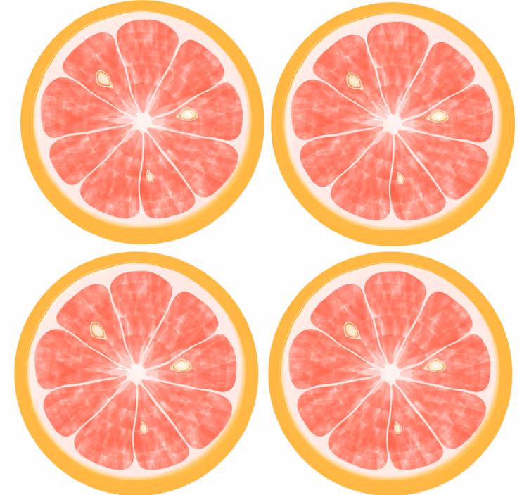 Citrus szelet mintás poháralátétek szörnyszülött - TenStickers