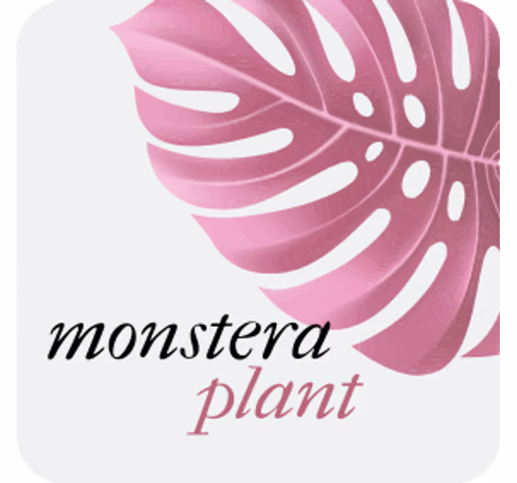 Monstera levél díszítő poháralátétek testreszabható - TenStickers