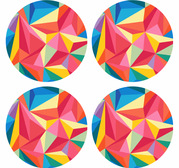 Vibráló geometrikus minták poháralátétek - TenStickers