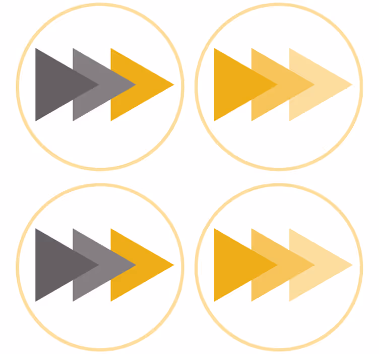 Irányított nyíl mintás poháralátétek szörnyszülött - TenStickers
