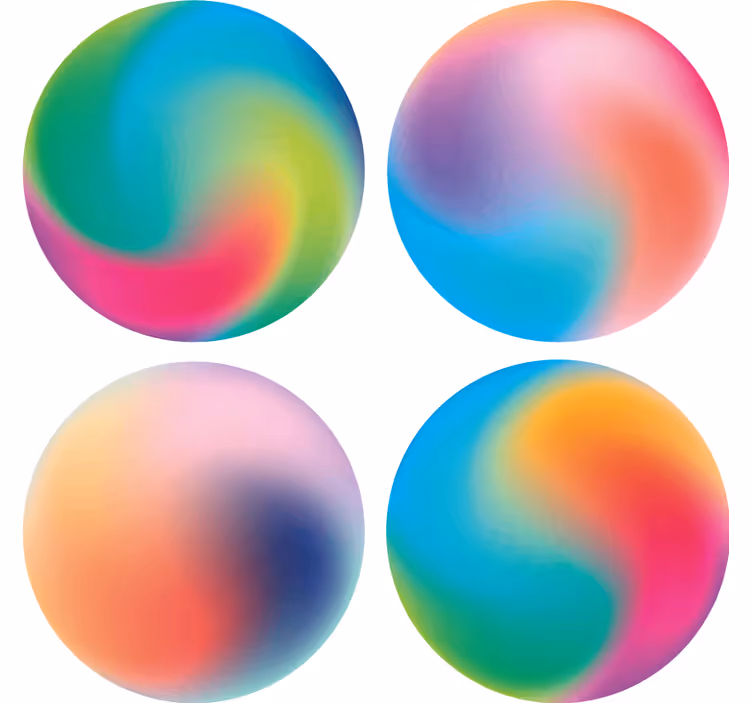 Színes forgó minták poháralátétek - TenStickers
