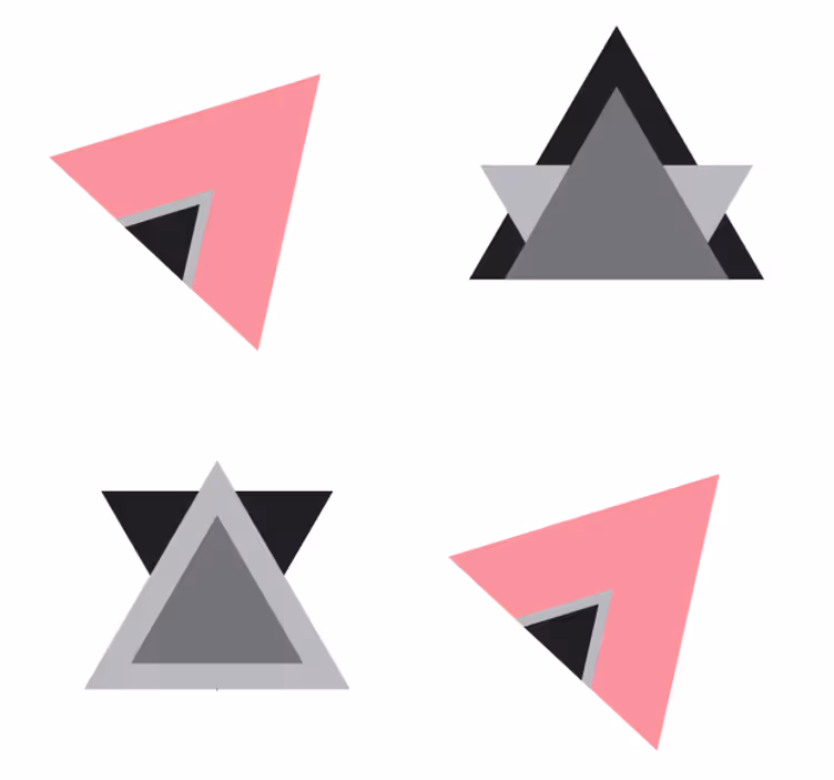 Geometrikus formaréteg poháralátétek - TenStickers