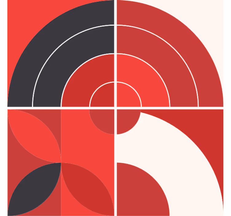 Geometrikus színmintás poháralátétek - TenStickers