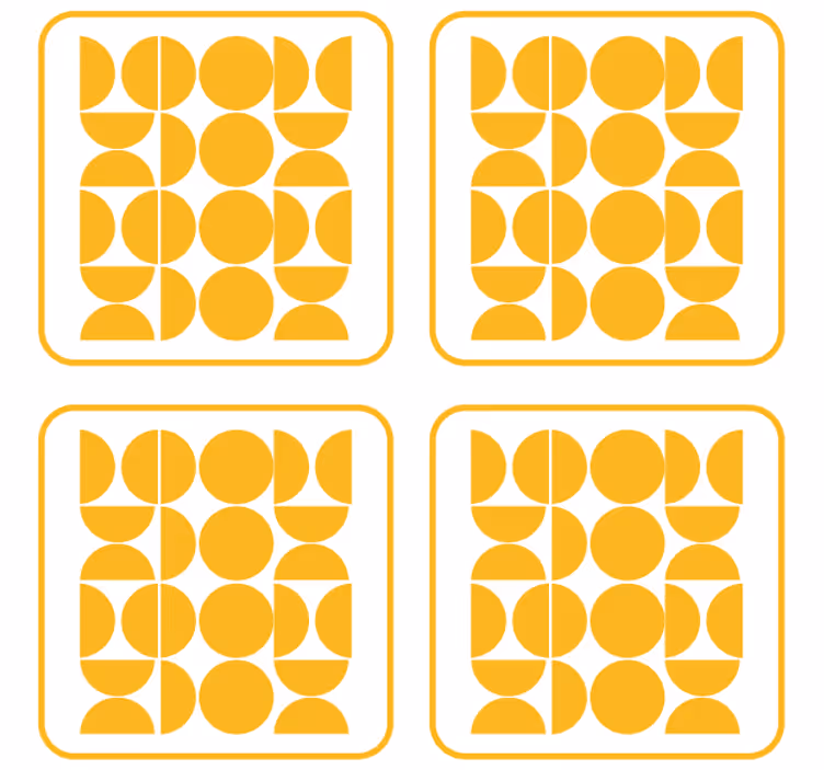 Geometrikus formák poháralátétek - TenStickers