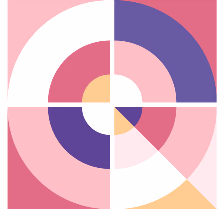 Modern poháralátétek geometrikus színes formákban - TenStickers