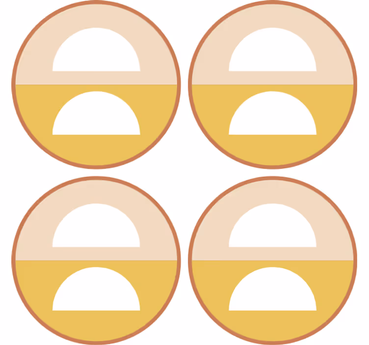 Geometrikus félkörök poháralátétek szörnyszülött - TenStickers