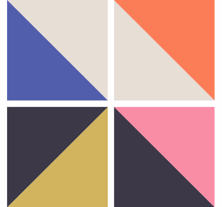 Geometriai többszínű szögek poháralátétek - TenStickers