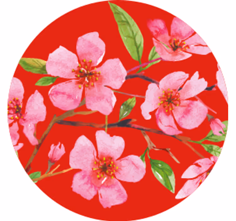 Gyönyörű akvarell sakura virág alátét - TenStickers