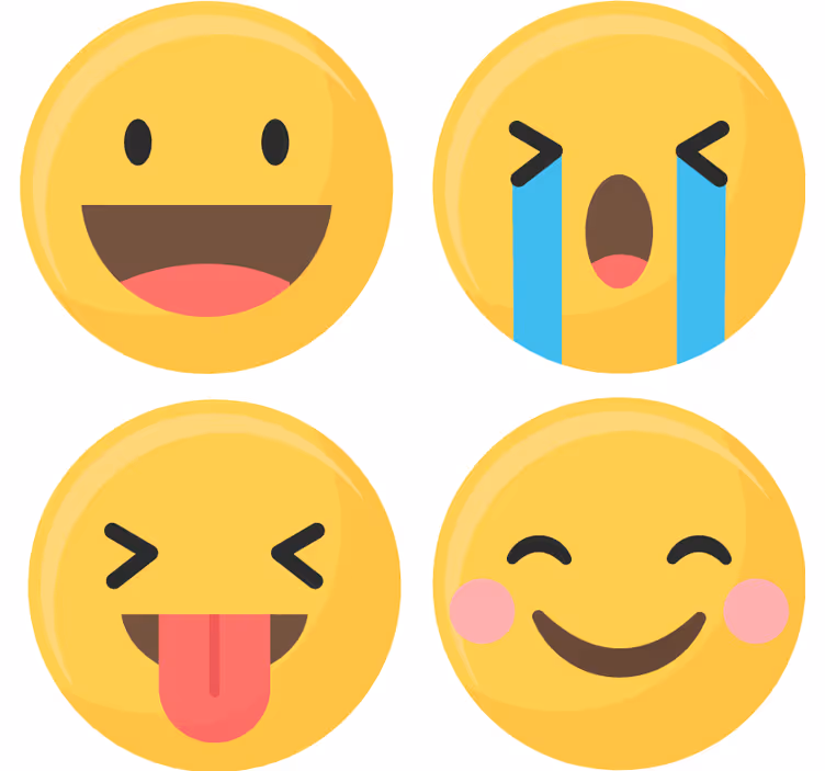 Közösségi média emojis geek alátétek - TenStickers
