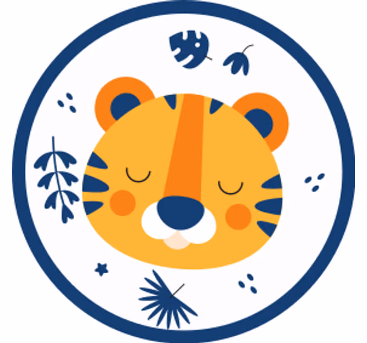 Cuki tigris arc poháralátétek szörnyszülött - TenStickers