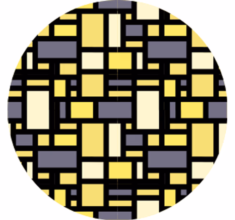 Geometrikus sárga és szürke minta poháralátétek - TenStickers