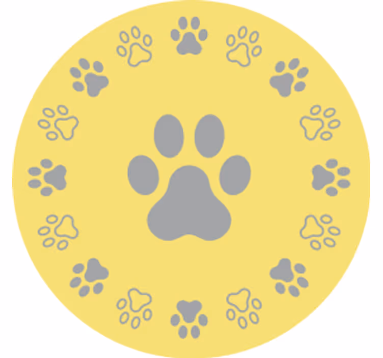 Modern poháralátétek kutyanyom mintával - TenStickers