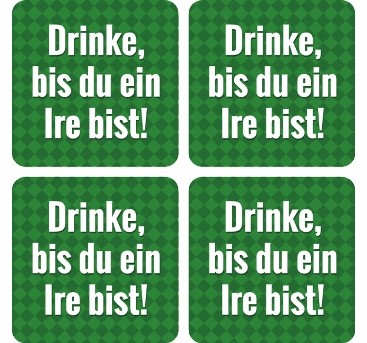 Zöld kockás idézetek poháralátétek sörszőnyegek - TenStickers