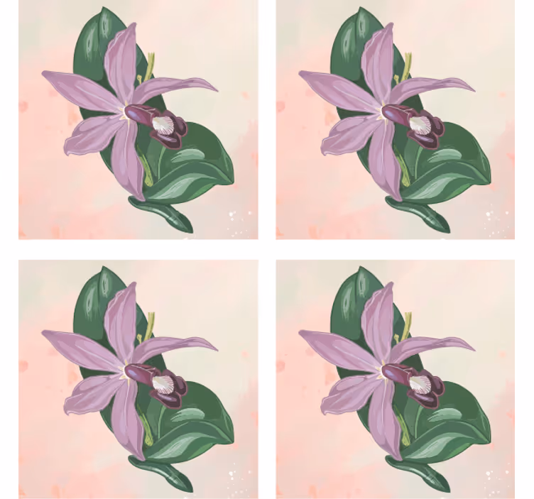 Elegáns orchidea virág modern poháralátétek - TenStickers