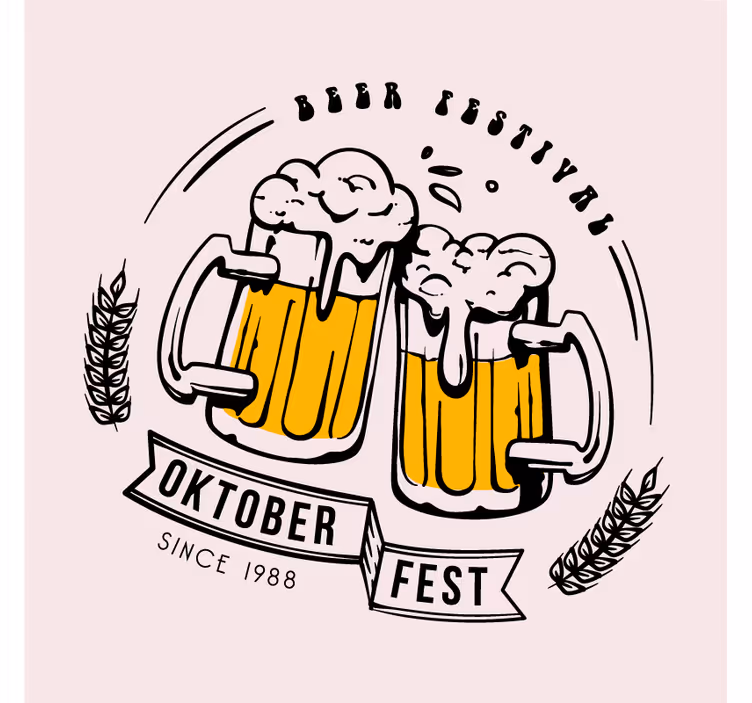 Oktober feszt koccintás poháralátétek sörszőnyegek - TenStickers