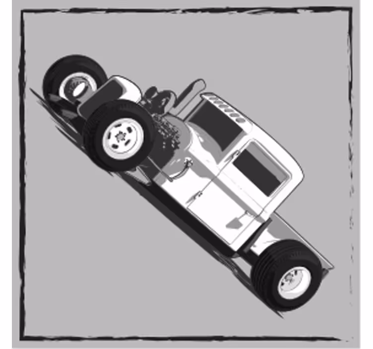 Időtlen hot rod Ábrázolás poháralátétek szörnyszülött - TenStickers