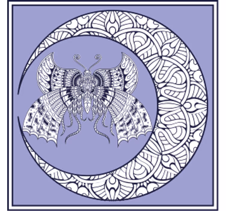 Pillangó mandala hold pillangó alátét - TenStickers