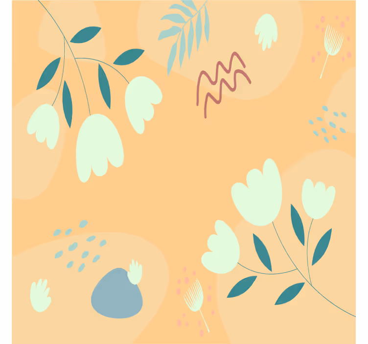 Modern poháralátétek virágos minimalista mintákkal - TenStickers