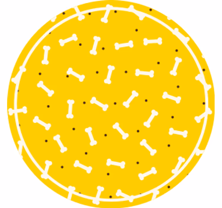 Csontmintás kerek poháralátétek szörnyszülött - TenStickers