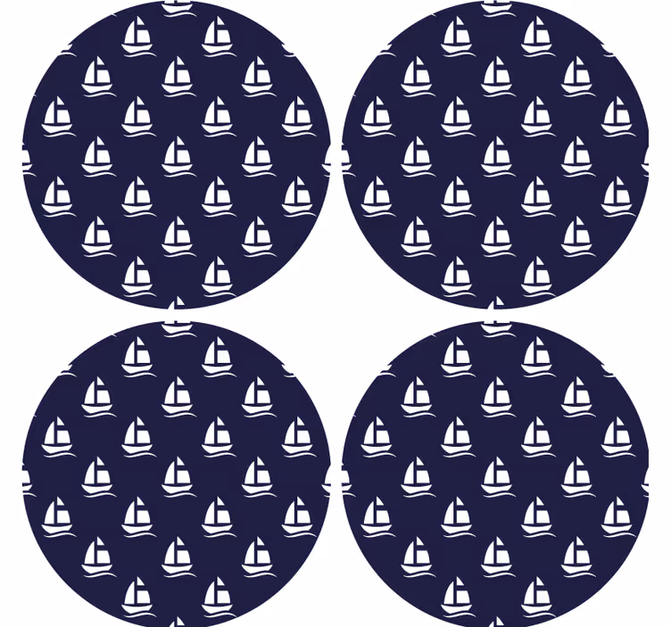 Tengeri vitorlás motívum poháralátétek sörszőnyegek - TenStickers