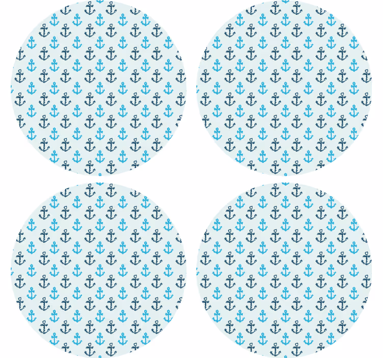 Torz kék horgony mintás modern alátét - TenStickers