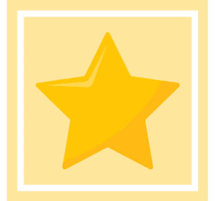 Merész sárga csillag formájú poháralátétek modern - TenStickers