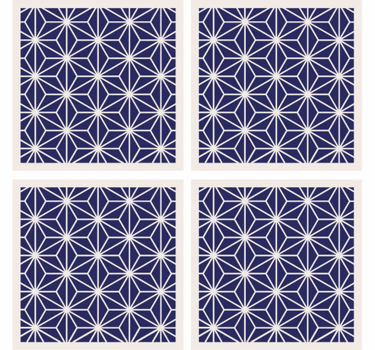 Geometrikus textúrázott felületű poháralátétek - TenStickers