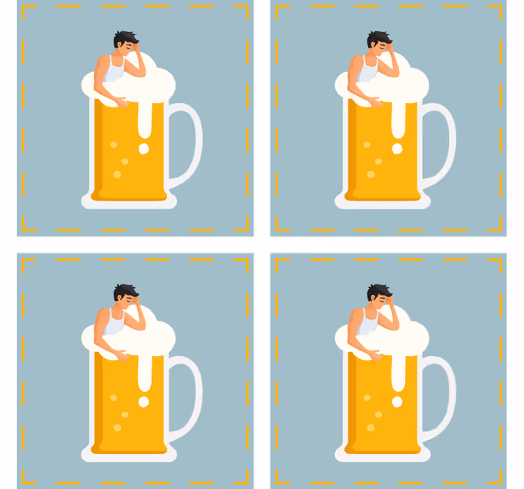 Poháralátétek sörszőnyegek pihentető söröskép - TenStickers