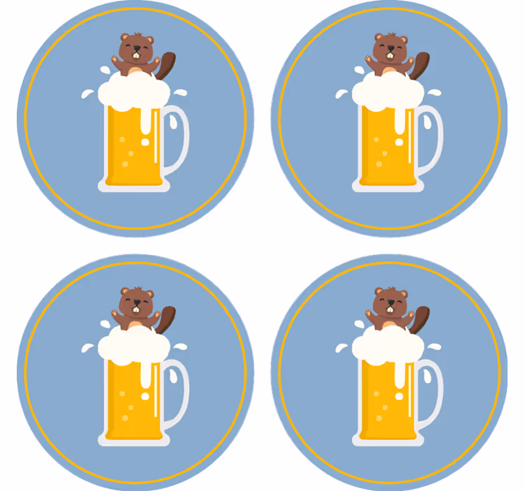 Vidám hód poháralátétek sörszőnyegek - TenStickers