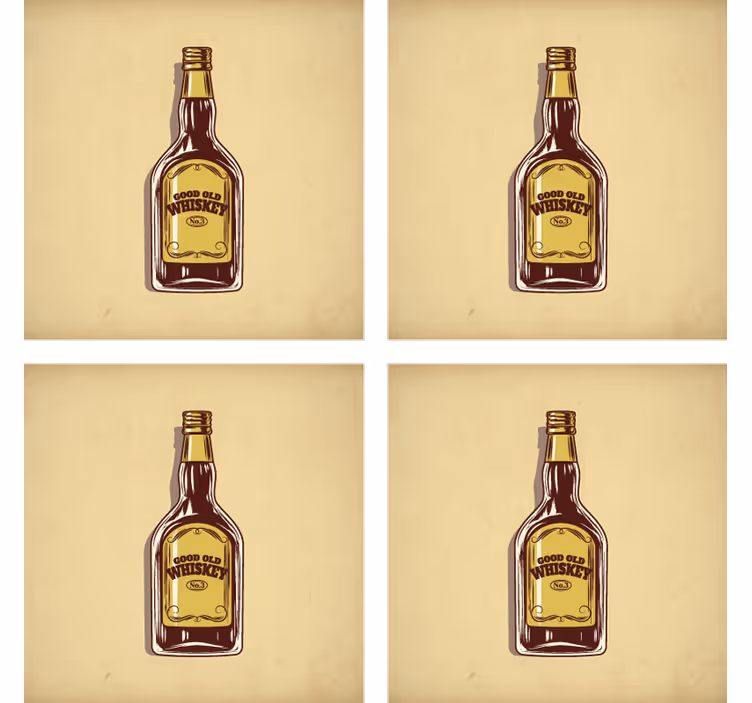 Jó Öreg whisky Üveg poháralátétek sörszőnyegek - TenStickers