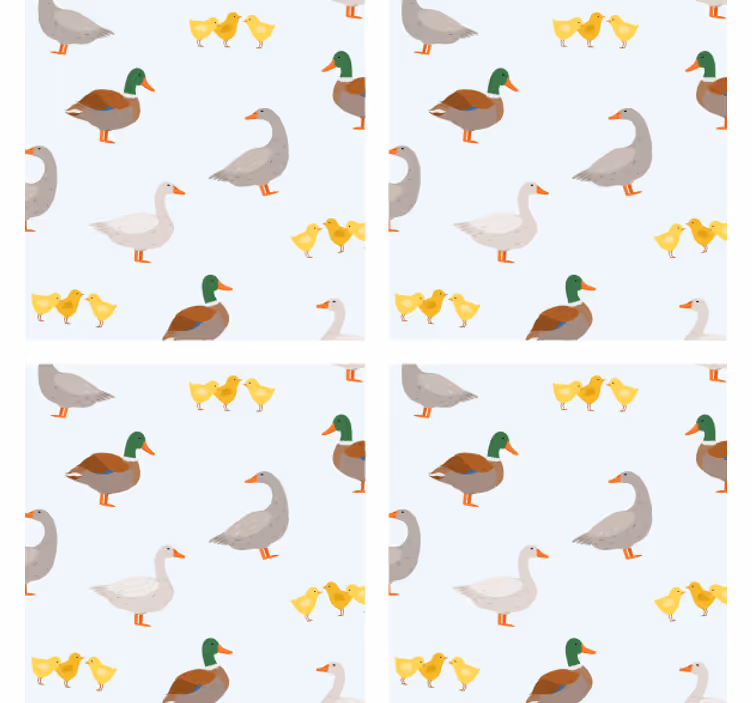 Kedves kacsa minták poháralátétek testreszabható - TenStickers