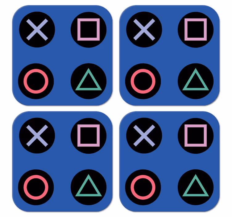 Vicces színes playstation minta geek alátét - TenStickers