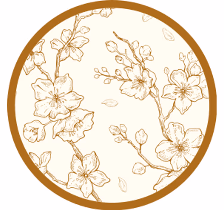 Krémvirág sakura virág modern alátét - TenStickers