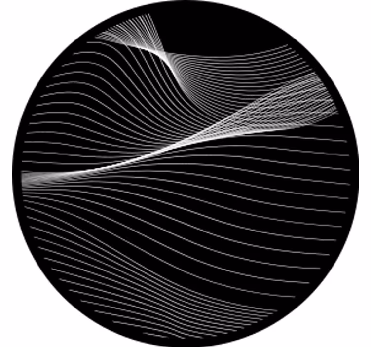 3d absztrakt fekete hullám modern alátét - TenStickers