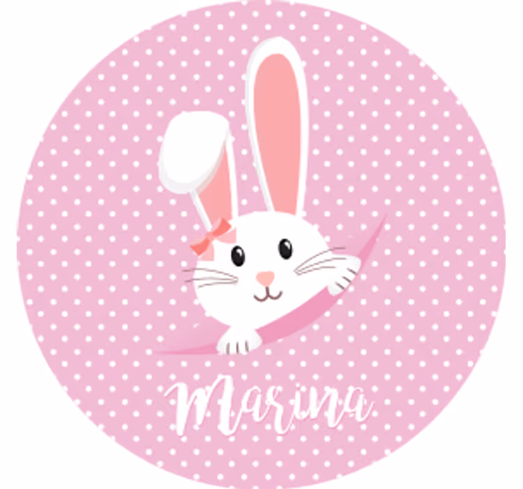 Szüreti poháralátétek nyuszis masnival - TenStickers