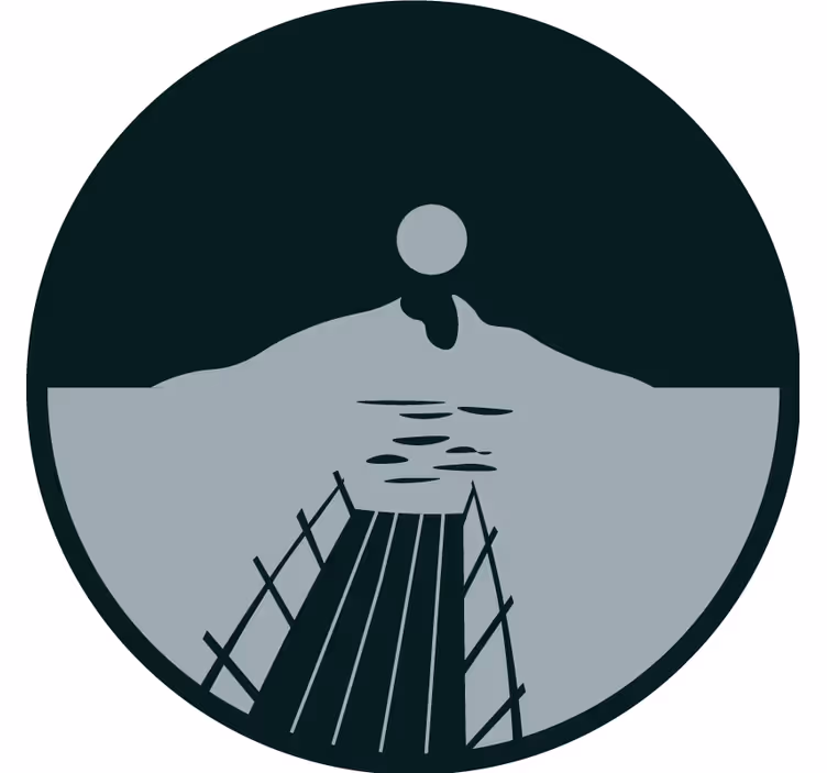 Naplemente a vízen poháralátétek sörszőnyegek - TenStickers