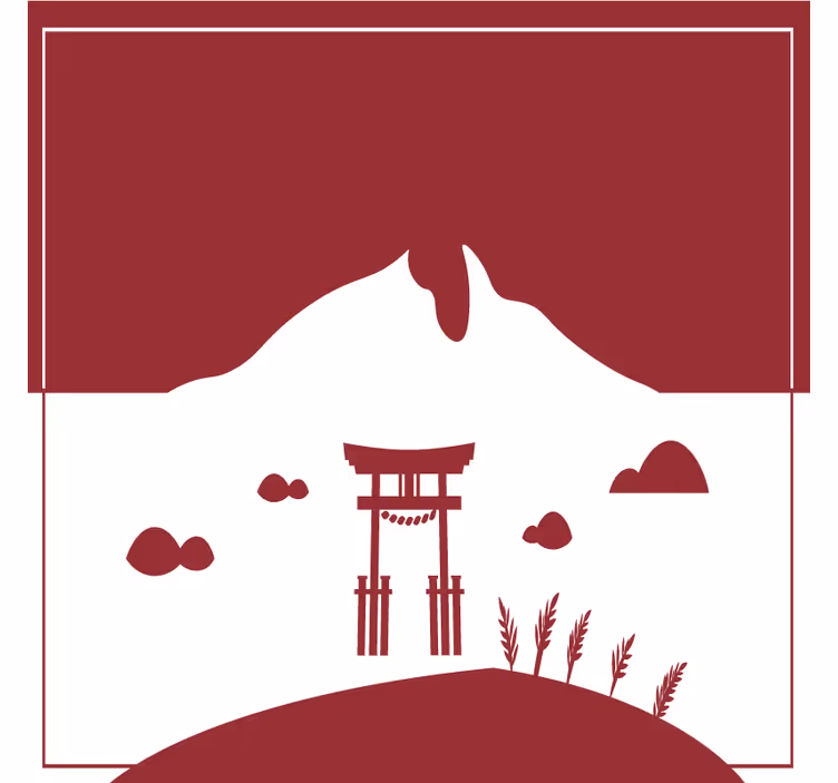 Japán szerkezet tó modern poháralátét - TenStickers