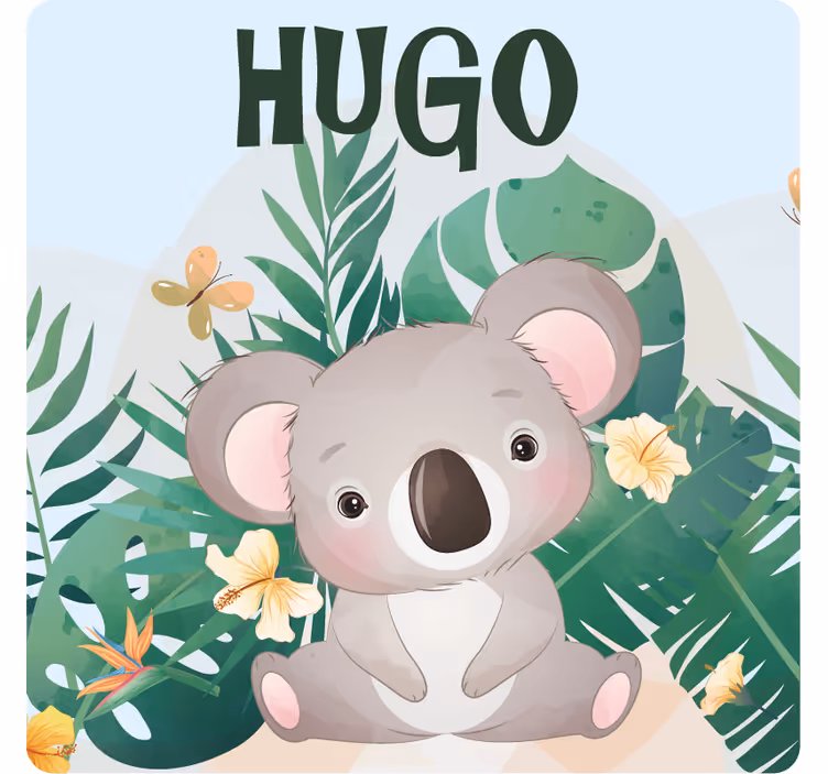 Aranyos koala művészet - poháralátétek testreszabható - TenStickers
