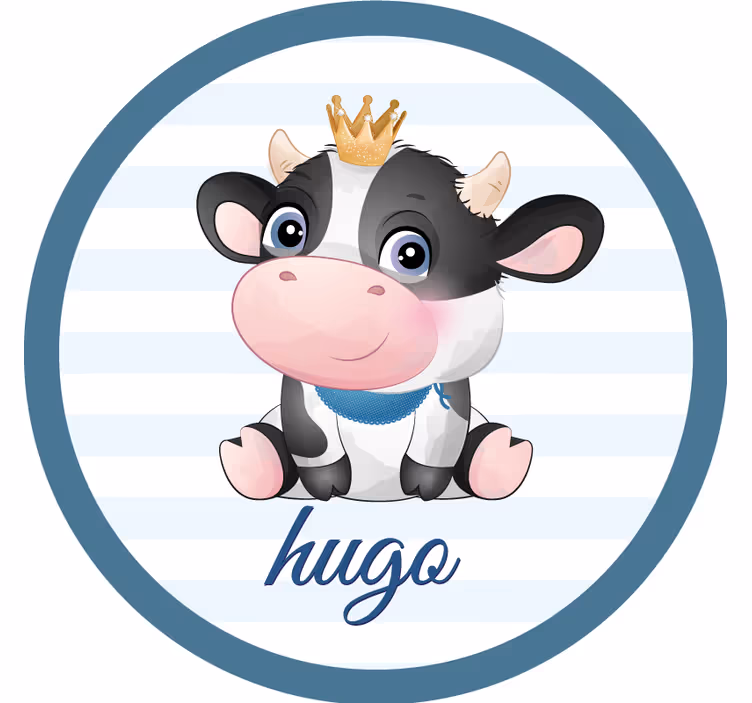 Cuki tehén illusztráció - poháralátétek testreszabható - TenStickers