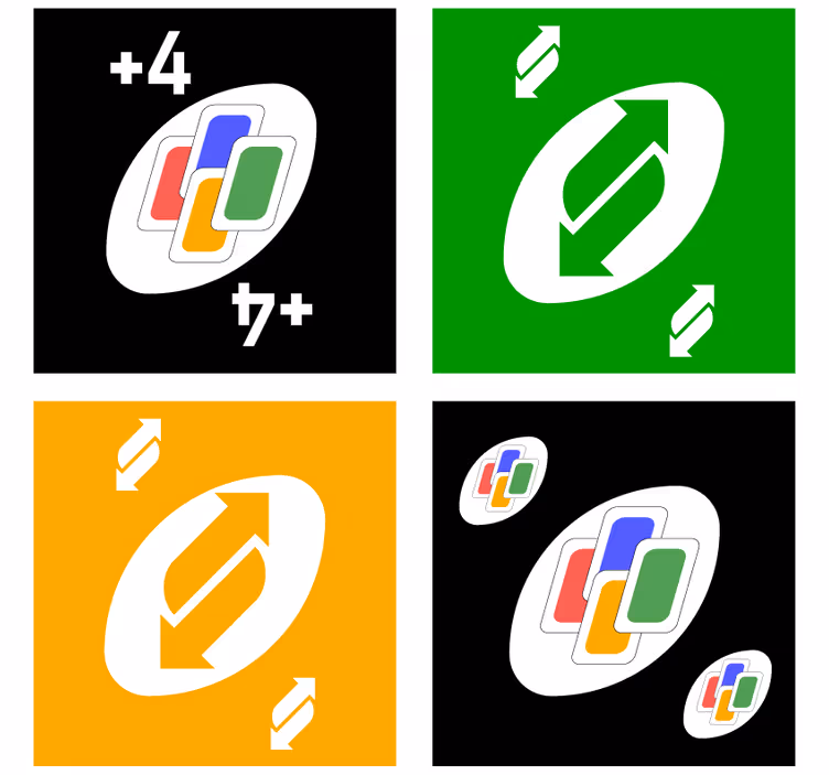 Színes kártya motívumok poháralátétek szörnyszülött - TenStickers