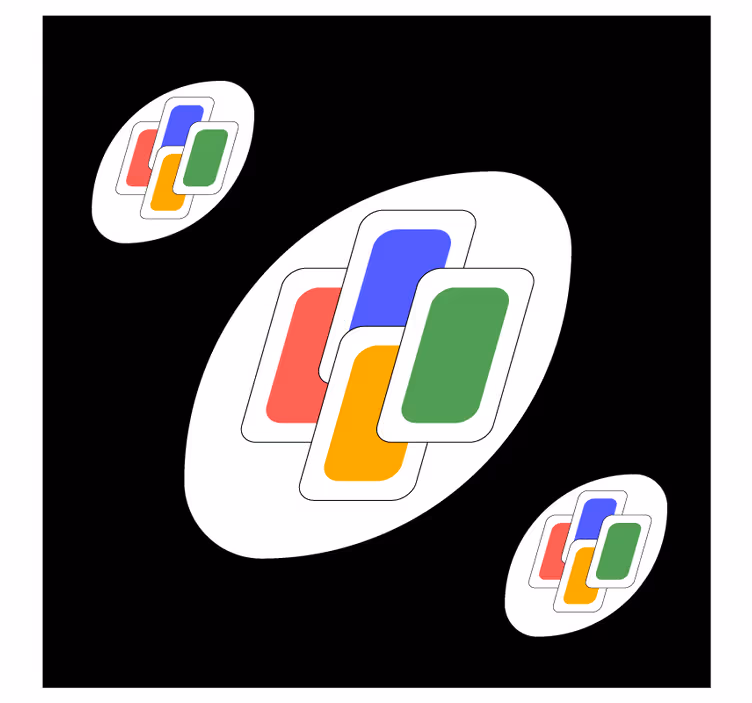 Színes Áttetsző formák poháralátétek szörnyszülött - TenStickers