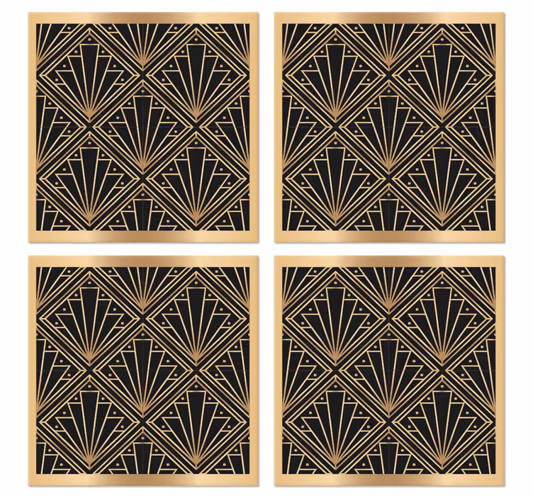 Rombusz "art deco" mintás modern poháralátét - TenStickers